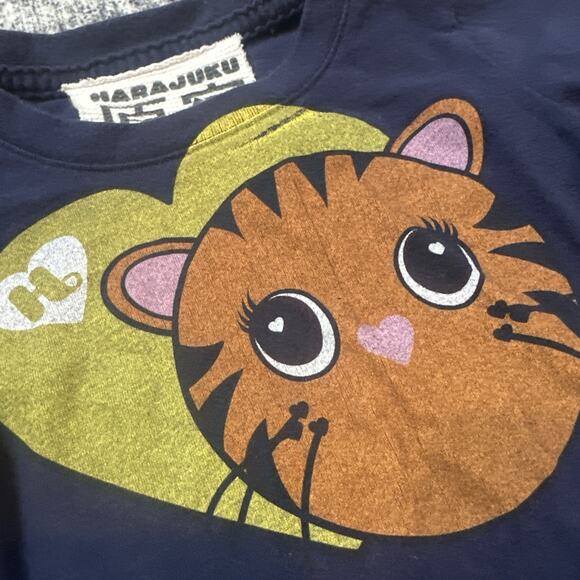 9/12 M Gwen Stefani Harajuku Lovers Top No Doubt Long Sleeve Shirt Tiger Blue - Picture 3 of 9